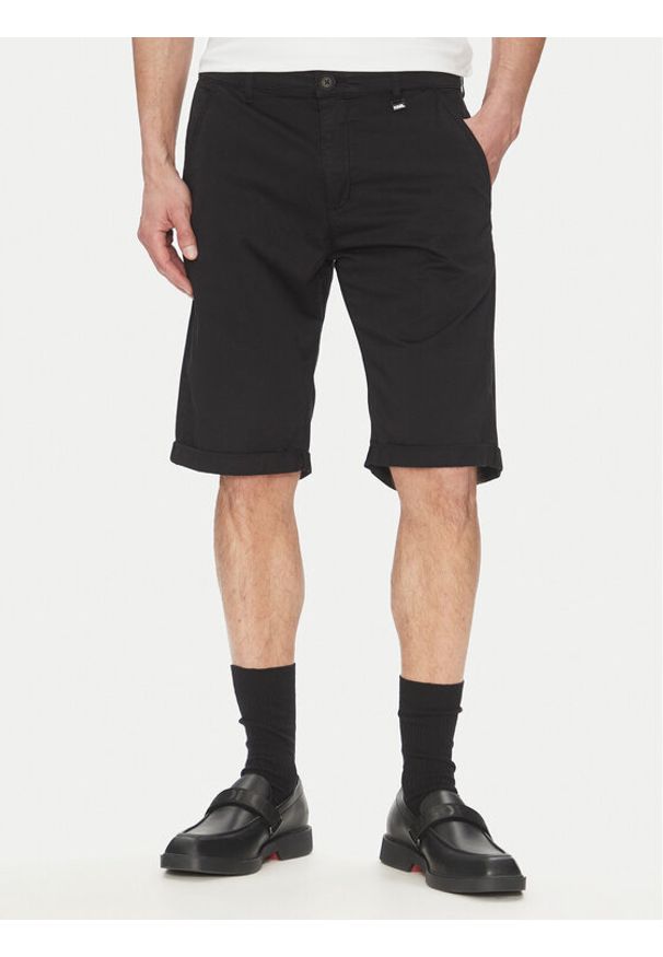 Karl Lagerfeld - KARL LAGERFELD Szorty materiałowe 265812 552829 Czarny Regular Fit. Kolor: czarny. Materiał: bawełna