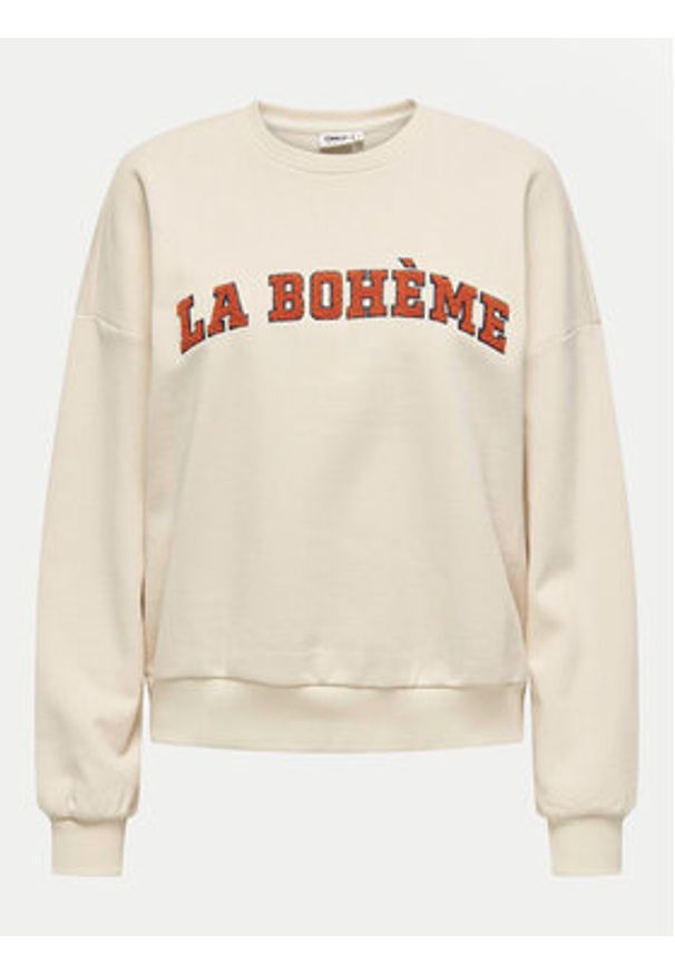 only - ONLY Bluza Toddy 15337200 Beżowy Oversize. Kolor: beżowy. Materiał: syntetyk