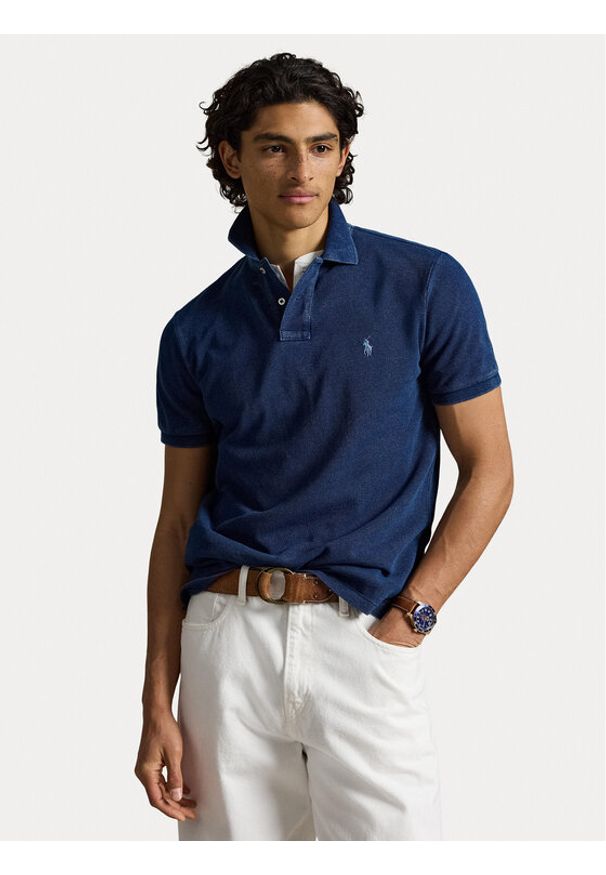 Polo Ralph Lauren Polo 710970582003 Granatowy Regular Fit. Typ kołnierza: polo. Kolor: niebieski. Materiał: bawełna