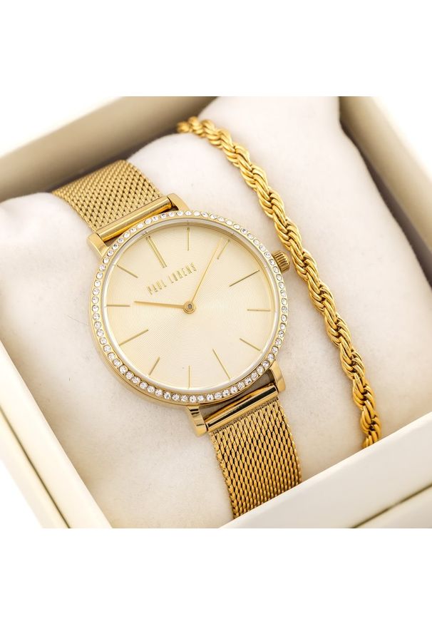 Paul Lorens - KOMPLET PREZENTOWY DAMSKI PAUL LORENS - Zegarek + bransoletka (zg553e)