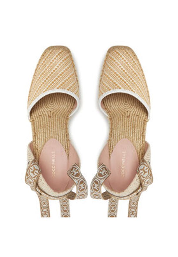 Coccinelle Espadryle E4 SRK 32 01 01 Beżowy. Kolor: beżowy. Materiał: materiał