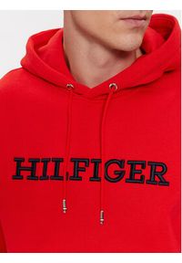 TOMMY HILFIGER - Tommy Hilfiger Bluza Monotype Embro MW0MW33062 Czerwony Regular Fit. Kolor: czerwony. Materiał: bawełna