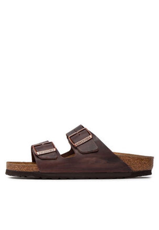 Birkenstock Klapki Arizona 0052533 Brązowy. Kolor: brązowy. Materiał: skóra