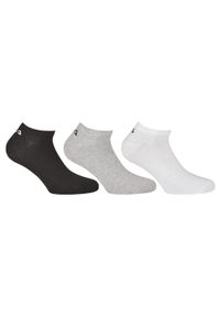 Fila Unisex Skarpetki Sneaker 3-Pak - Komfortowe i Trwałe. Kolor: czarny, szary, niebieski, wielokolorowy. Materiał: poliamid, bawełna