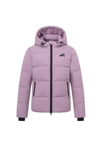 EURO-STAR - Kurtka z kapturem dla dziewczynki Euro-Star Camie. Typ kołnierza: kaptur. Kolor: różowy, wielokolorowy, fioletowy. Materiał: puch #1