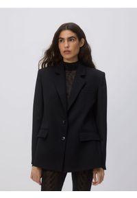 Reserved - Marynarka z wełną - czarny. Kolor: czarny. Materiał: wełna #1