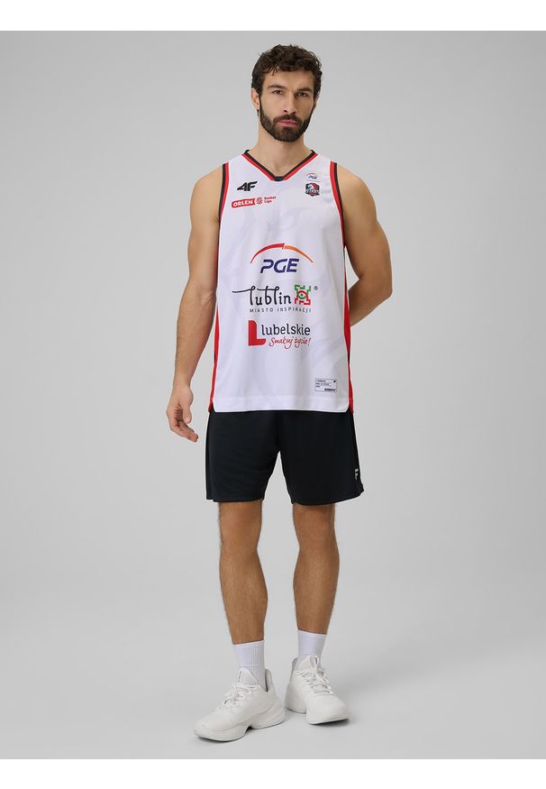 4f - 4F Koszulka meczowa replika domowa z sezonu 2025/26 męska 4F x Start Lublin - biała XL. Kolor: biały. Materiał: materiał. Długość: długie. Wzór: nadruk. Sport: fitness