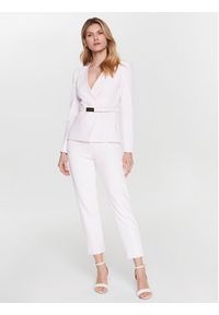 Pinko Spodnie materiałowe Parana 100137 A0HC Różowy Slim Fit. Kolor: różowy. Materiał: materiał, syntetyk #3