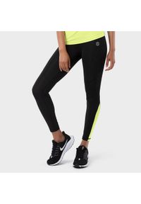 Kobieta Fitness Legginsy sportowe ze średnim stanem Golden Series SIROKO Czarny. Kolor: żółty, wielokolorowy, czarny. Sport: fitness #1