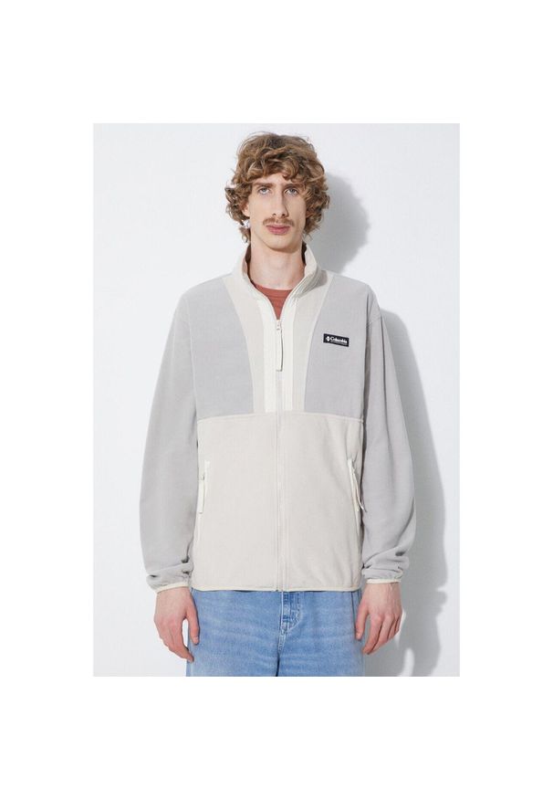 columbia - Polar Sportowy Męski Columbia Back Bowl Fleece Lightweight. Kolor: szary. Materiał: polar