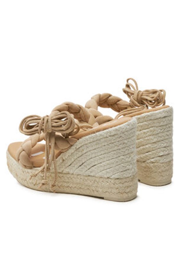 Manebi Espadryle Hamptons Two Braided Bands Wedge Espadrilles M 1.1 WE Beżowy. Kolor: beżowy. Materiał: zamsz, skóra