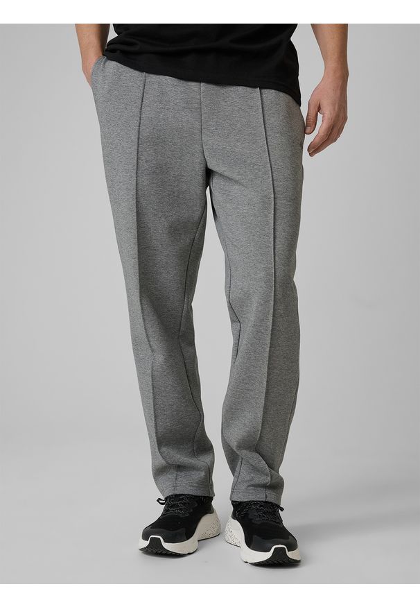 4f - 4F Spodnie dresowe męskie - szare XL. Kolor: szary. Materiał: dresówka