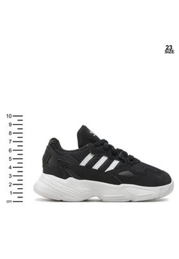 Adidas - adidas Sneakersy Falcon El I IF1100 Czarny. Kolor: czarny. Materiał: skóra