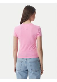Tommy Jeans T-Shirt Ess Logo DW0DW23479 Różowy jasny Slim Fit. Kolor: różowy #4