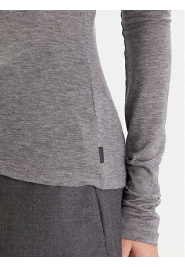 Calvin Klein Sweter LV044D239G Szary Slim Fit. Kolor: szary. Materiał: wełna, lyocell