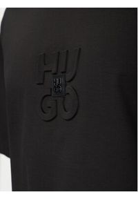 Hugo - HUGO T-Shirt Debostac 50535499 Czarny Relaxed Fit. Kolor: czarny. Materiał: bawełna