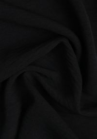 Renee - Czarna Rozkloszowana Sukienka z Falbankami przy Rękawach Wiązana w Talii Paskiem Rissada. Okazja: na imprezę. Typ kołnierza: kołnierz z falbankami. Kolor: czarny. Typ sukienki: rozkloszowane #8