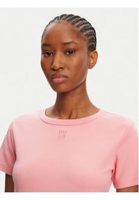 Hugo - HUGO T-Shirt Deloris 50512002 Czerwony Regular Fit. Kolor: czerwony. Materiał: bawełna #5