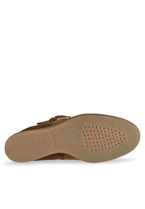 Geox Botki D Elidea Wedge D46VQA 02243 CD500 Brązowy. Kolor: brązowy. Materiał: skóra, zamsz