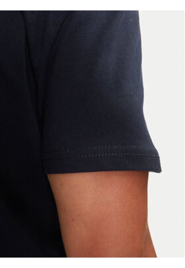 Tommy Jeans T-Shirt Linear Logo DM0DM20744 Granatowy Regular Fit. Kolor: niebieski. Materiał: bawełna