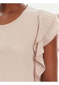 Liu Jo Sport T-Shirt TA5178 J5904 Beżowy Regular Fit. Kolor: beżowy. Materiał: bawełna. Styl: sportowy #3