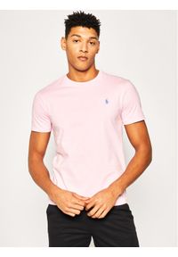 Polo Ralph Lauren T-Shirt 710671438 Różowy Custom Slim Fit. Typ kołnierza: polo. Kolor: różowy. Materiał: bawełna #1