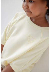 Marsala - MINI bluza z jasnożółtym obszyciem w kolorze ICE LEMON - MINGO-80-86 (12-18). Kolor: żółty. Materiał: bawełna, poliester. Wzór: gładki