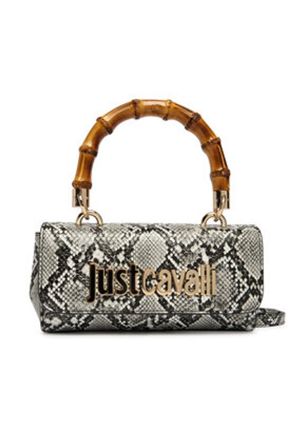 Just Cavalli Torebka 80RA4BD1 ZSD84 Szary. Kolor: szary. Materiał: skórzane