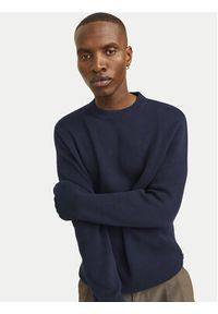 Jack & Jones - Jack&Jones Sweter Merino 12216817 Granatowy Regular Fit. Kolor: niebieski. Materiał: wełna #5