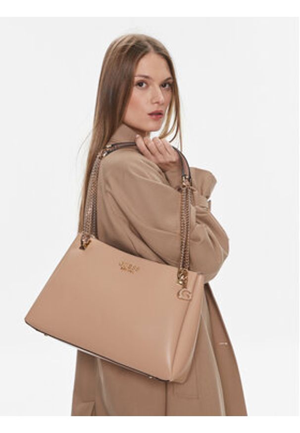 Guess Torebka HWVG92 25230 Beżowy. Kolor: beżowy. Materiał: skórzane