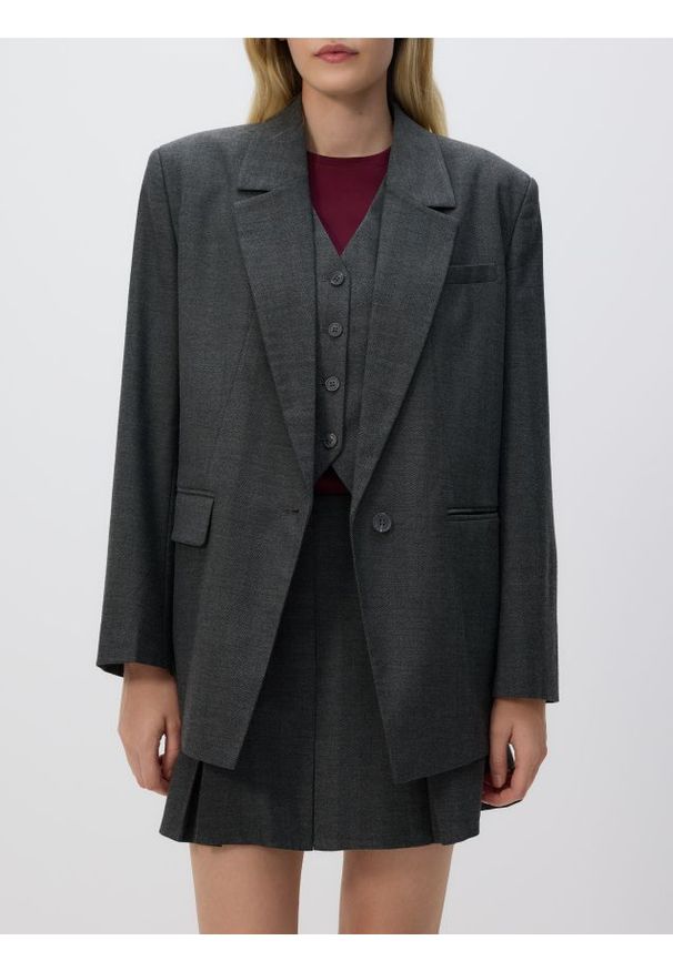 Reserved - Marynarka z wiskozą - wielobarwny. Materiał: wiskoza