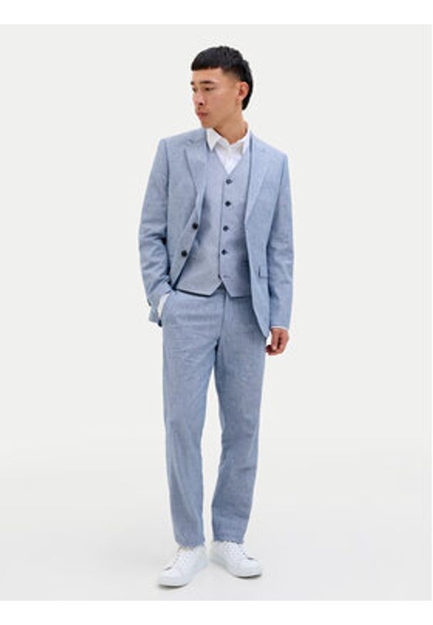 Jack & Jones Chinosy Riviera 12228724 Błękitny Slim Fit. Kolor: niebieski. Materiał: bawełna