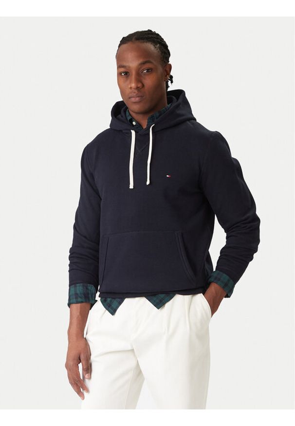 TOMMY HILFIGER - Tommy Hilfiger Bluza Essential MW0MW37230 Granatowy Regular Fit. Kolor: niebieski. Materiał: syntetyk