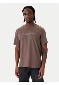 Calvin Klein T-Shirt LV04LF813G Beżowy Regular Fit. Kolor: beżowy. Materiał: bawełna #1