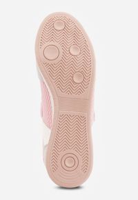 Renee - Różowe Tenisówki Typu Sneakeriny Ozdobione Napisem Emirinne. Okazja: na co dzień. Zapięcie: rzepy. Kolor: różowy. Wzór: aplikacja, napisy. Styl: casual, sportowy #6