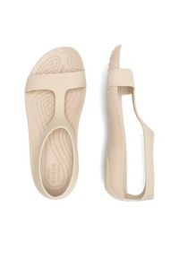 Crocs Sandały SERENA SANDAL 205469-212 Beżowy. Kolor: beżowy. Materiał: guma