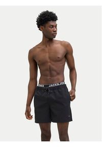 Jack & Jones - Jack&Jones Szorty kąpielowe Maui 12272949 Czarny Regular Fit. Kolor: czarny. Materiał: syntetyk #7
