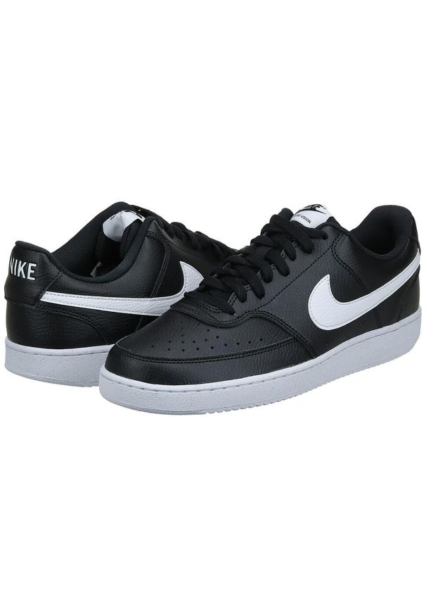 Buty sportowe do chodzenia Nike COURT VISION LO NN. Okazja: na co dzień. Kolor: biały, wielokolorowy, czarny. Materiał: skóra. Model: Nike Court. Sport: turystyka piesza