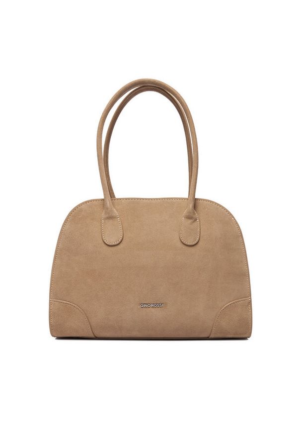 Gino Rossi - GINO ROSSI Torebka EO-LA224-19138 Beżowy. Kolor: beżowy. Materiał: zamszowe, skórzane