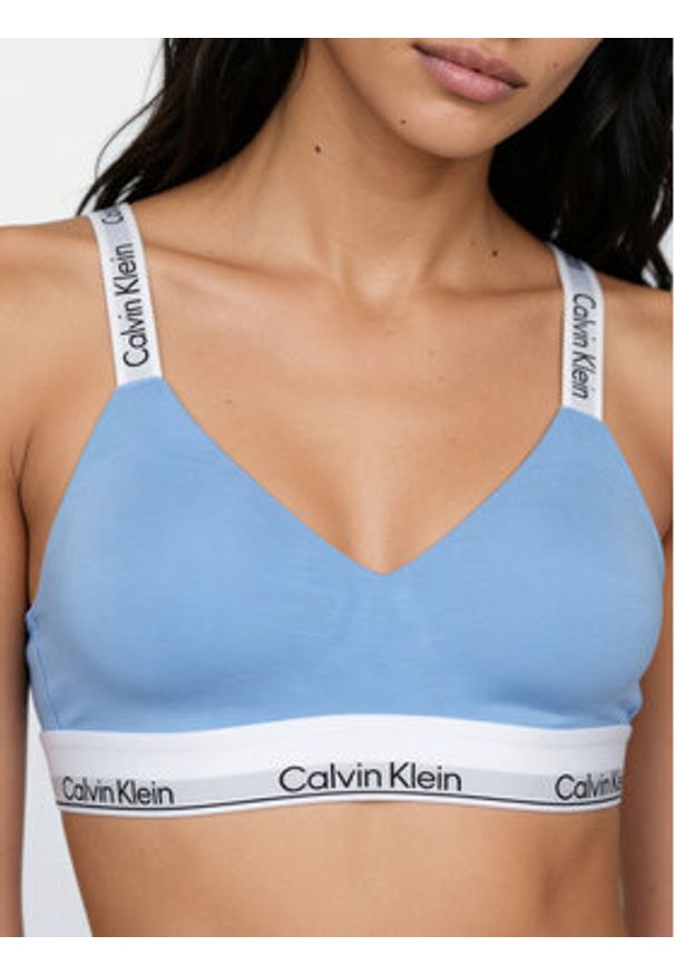 Calvin Klein Underwear Biustonosz braletka LV00QF8504 Niebieski. Kolor: niebieski. Materiał: bawełna