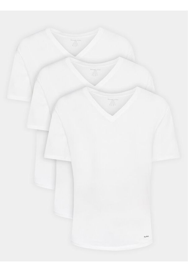 Michael Kors Komplet 3 t-shirtów BR2V001023 Biały Regular Fit. Kolor: biały. Materiał: bawełna
