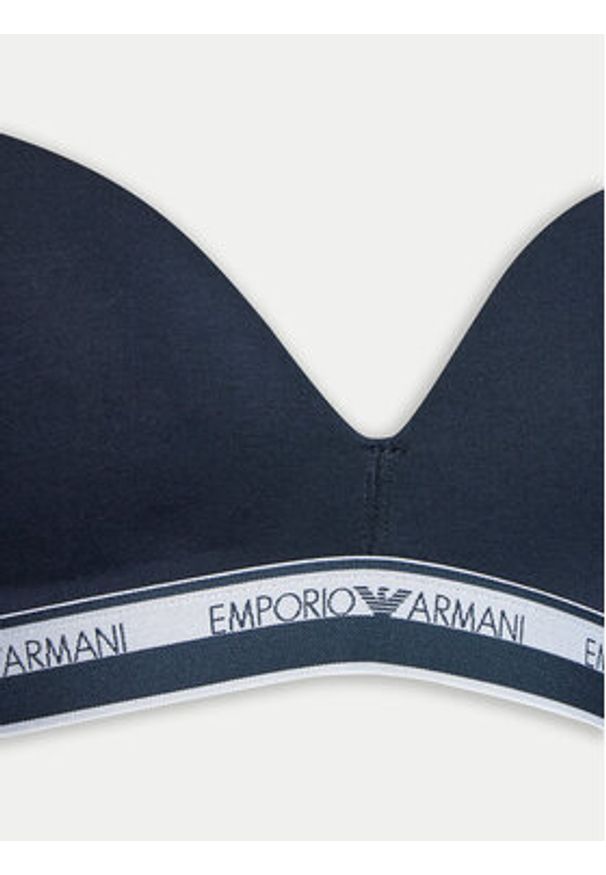 Emporio Armani Underwear Biustonosz bezfiszbinowy 164410 4R227 00135 Granatowy. Kolor: niebieski. Materiał: bawełna