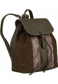 DAVID JONES - David Jones Plecak damski ze skóry ekologicznej z klapką - David Jones NoSize. Materiał: skóra ekologiczna #1