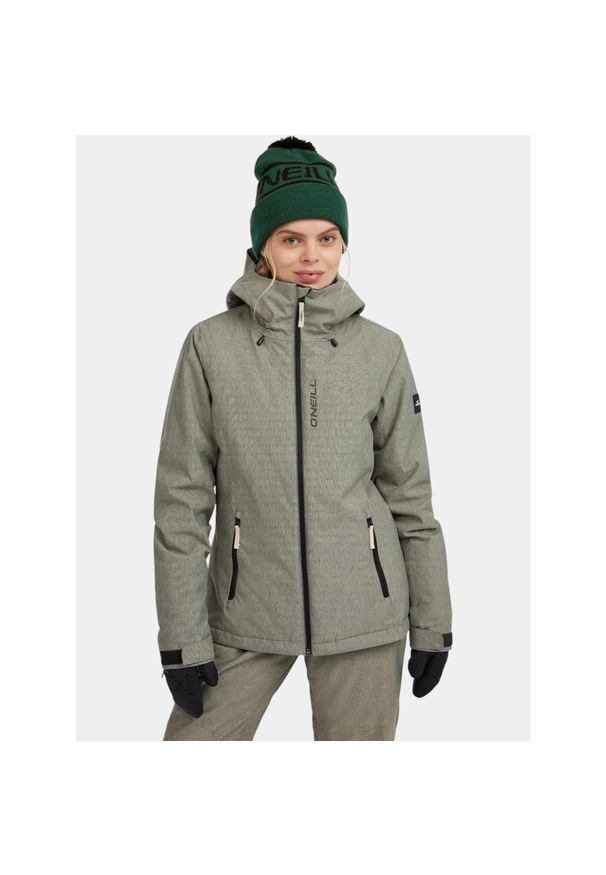 Kurtka Narciarska Damska O'Neill FWC'Cruz Melange. Kolor: zielony. Materiał: materiał. Sezon: zima. Sport: narciarstwo