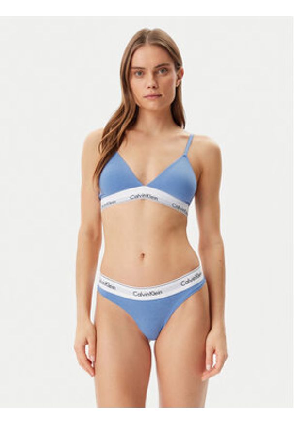 Calvin Klein Underwear Biustonosz braletka 000QF5650E Niebieski. Kolor: niebieski. Materiał: bawełna