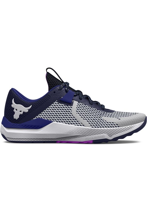 Buty Under Armour Project Rock, Dla obu płci. Kolor: szary. Materiał: materiał. Sport: fitness