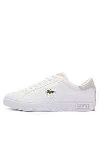 Lacoste Sneakersy Powercourt Logo 747SMA0082 Biały. Kolor: biały