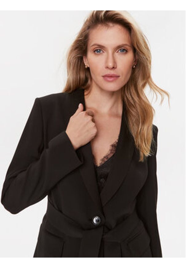 BOSS - Boss Marynarka Jikela 1 50500794 Czarny Oversize. Kolor: czarny. Materiał: syntetyk