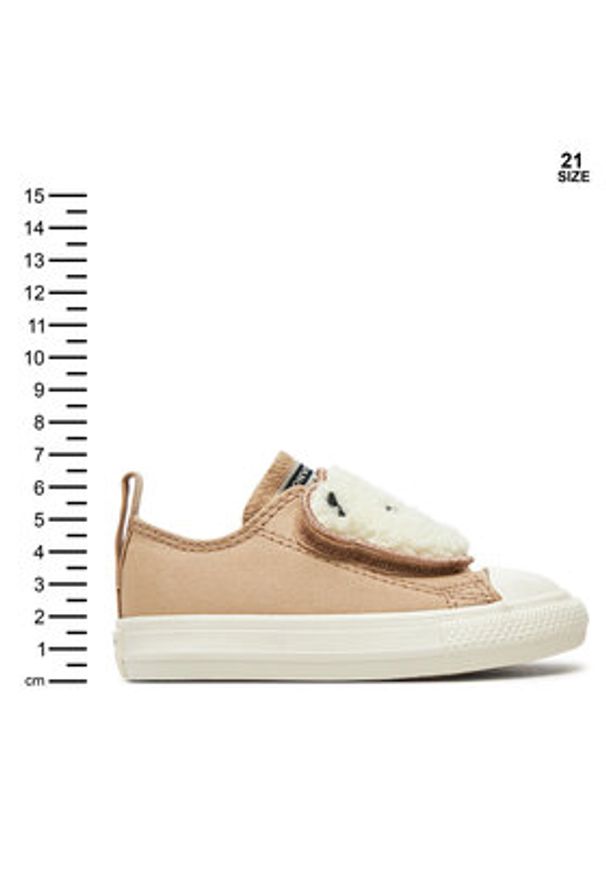 Converse Trampki Chuck Taylor All Star One Strap Ox A10040C Beżowy. Kolor: beżowy. Materiał: materiał