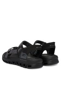 skechers - Skechers Sandały Glide Step Sandal 233382/BBK Czarny. Kolor: czarny. Materiał: materiał #3